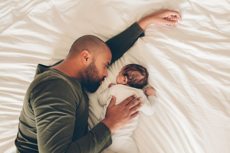Newborn with dad in NYC - Nannies by Noa - New York & Tri-State Area Nanny Agency - Newborn Care - Nannying Jobs Near Me